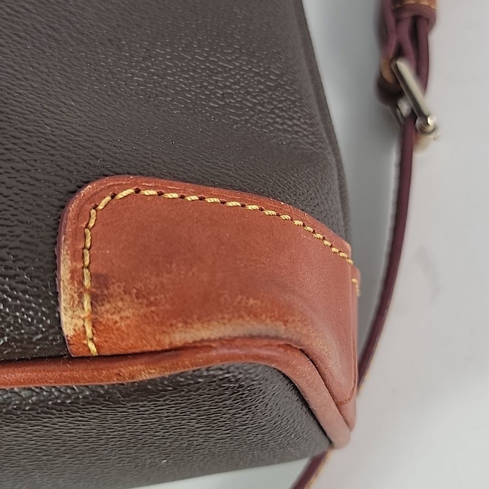 Dooney & Bourke Dark Brown Crossbody with Tan Trim - Picture 9 of 13